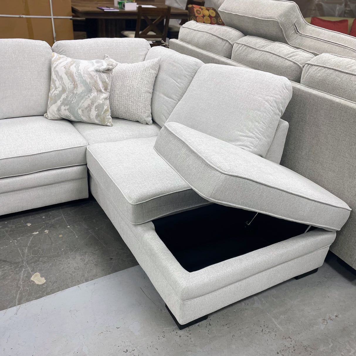 Warehouse M 3pc sectional w/ Double Chaise and Trundle Bed