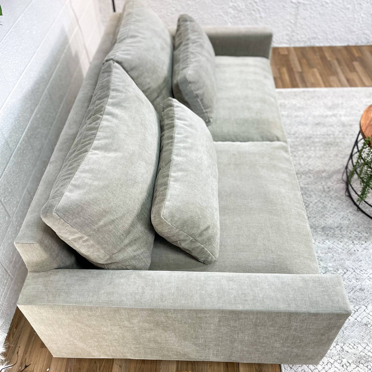 West Elm Harmony 82” Sofa with performance Distressed Velvet fabric - Pull Up A Couch