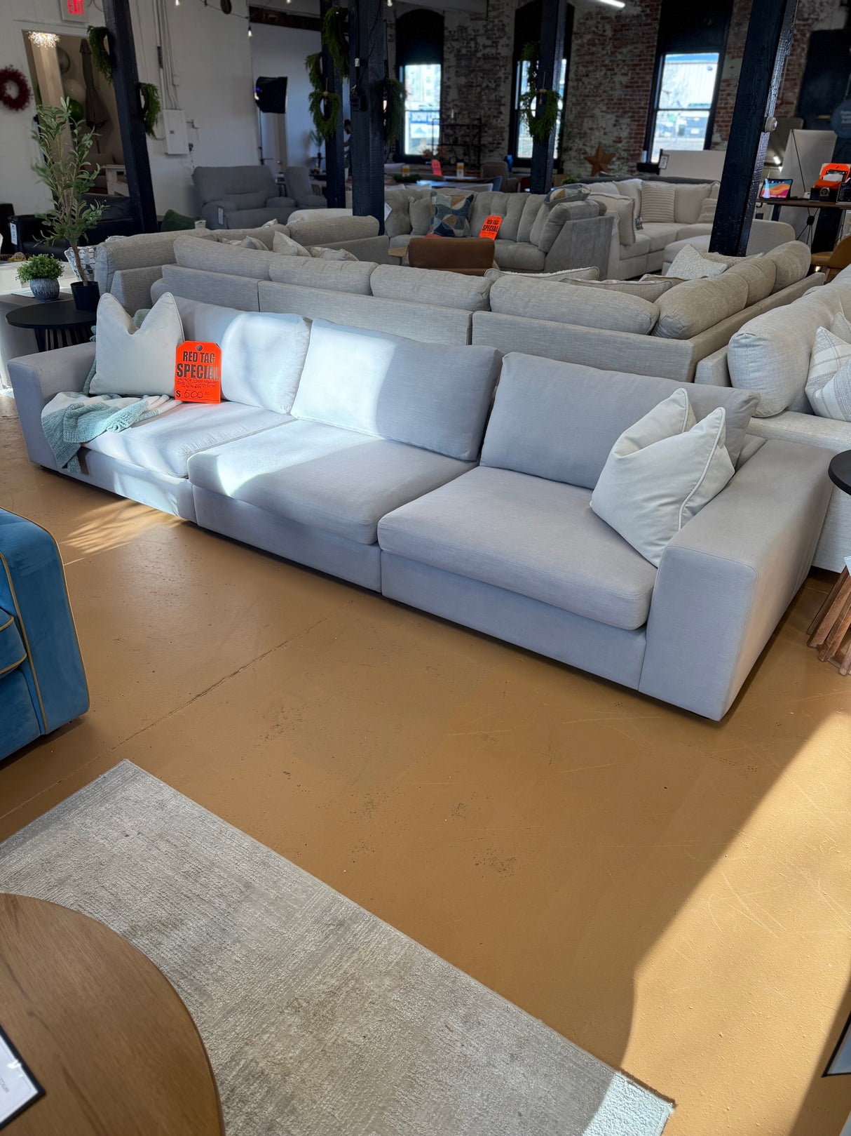 Beta 137.5" Modular Sofa - Welsh Gray