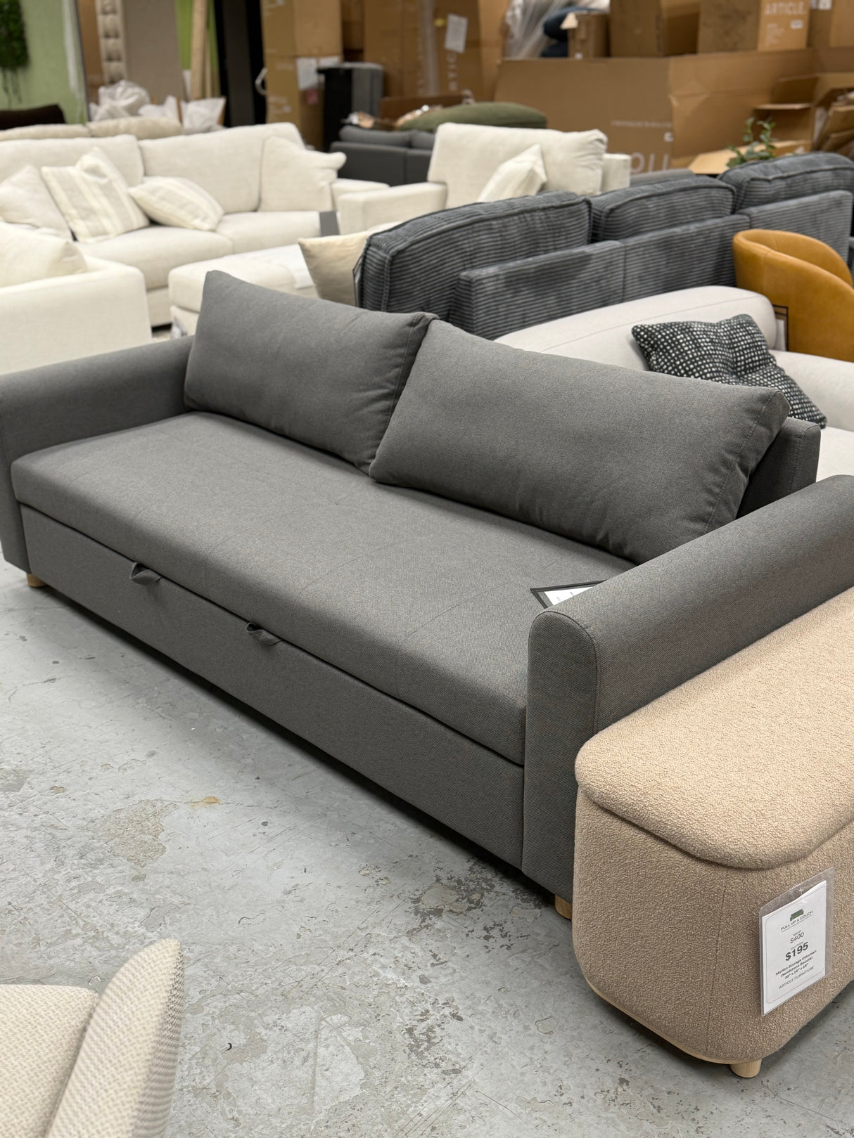 ARTICLE - Nordby Sofa Sleeper Bed (Henge Gray)