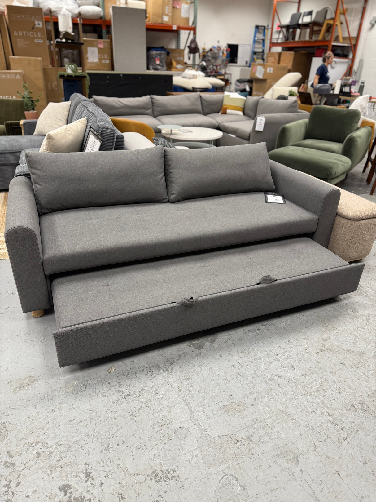 ARTICLE - Nordby Sofa Sleeper Bed (Henge Gray)