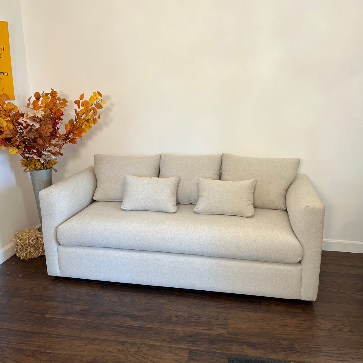 80" MCM Sofa w/ Bench Cushion (Clover Ivory)