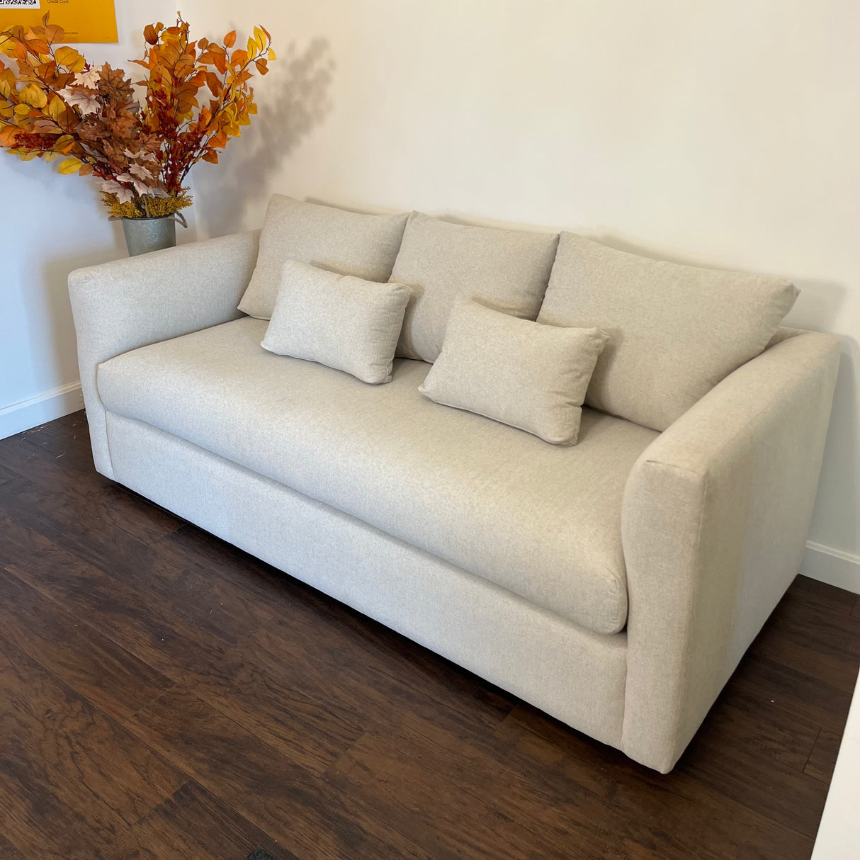 80" MCM Sofa w/ Bench Cushion (Clover Ivory)
