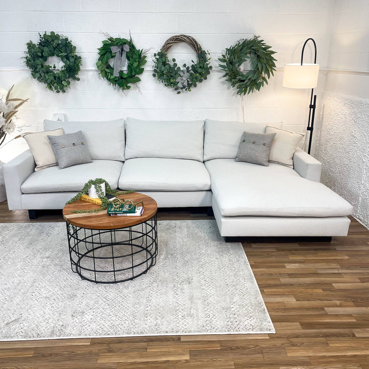 West Elm Harmony White 2pc Sectional w/Chaise - Pull Up A Couch
