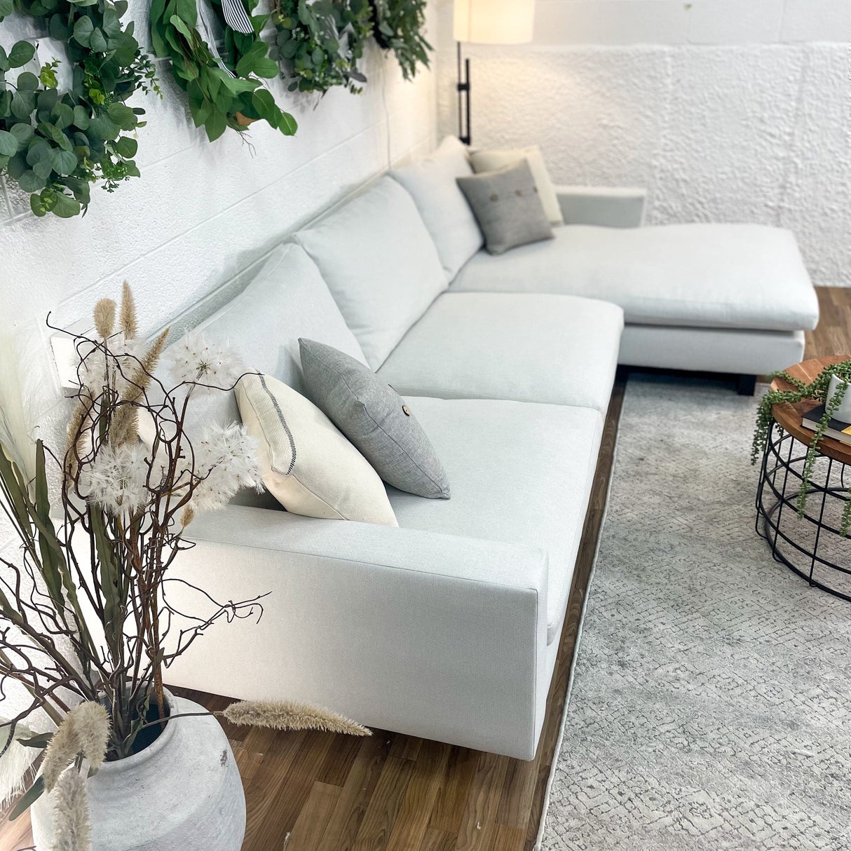 West Elm Harmony White 2pc Sectional w/Chaise - Pull Up A Couch