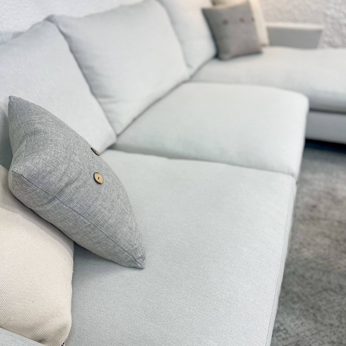 West Elm Harmony White 2pc Sectional w/Chaise - Pull Up A Couch