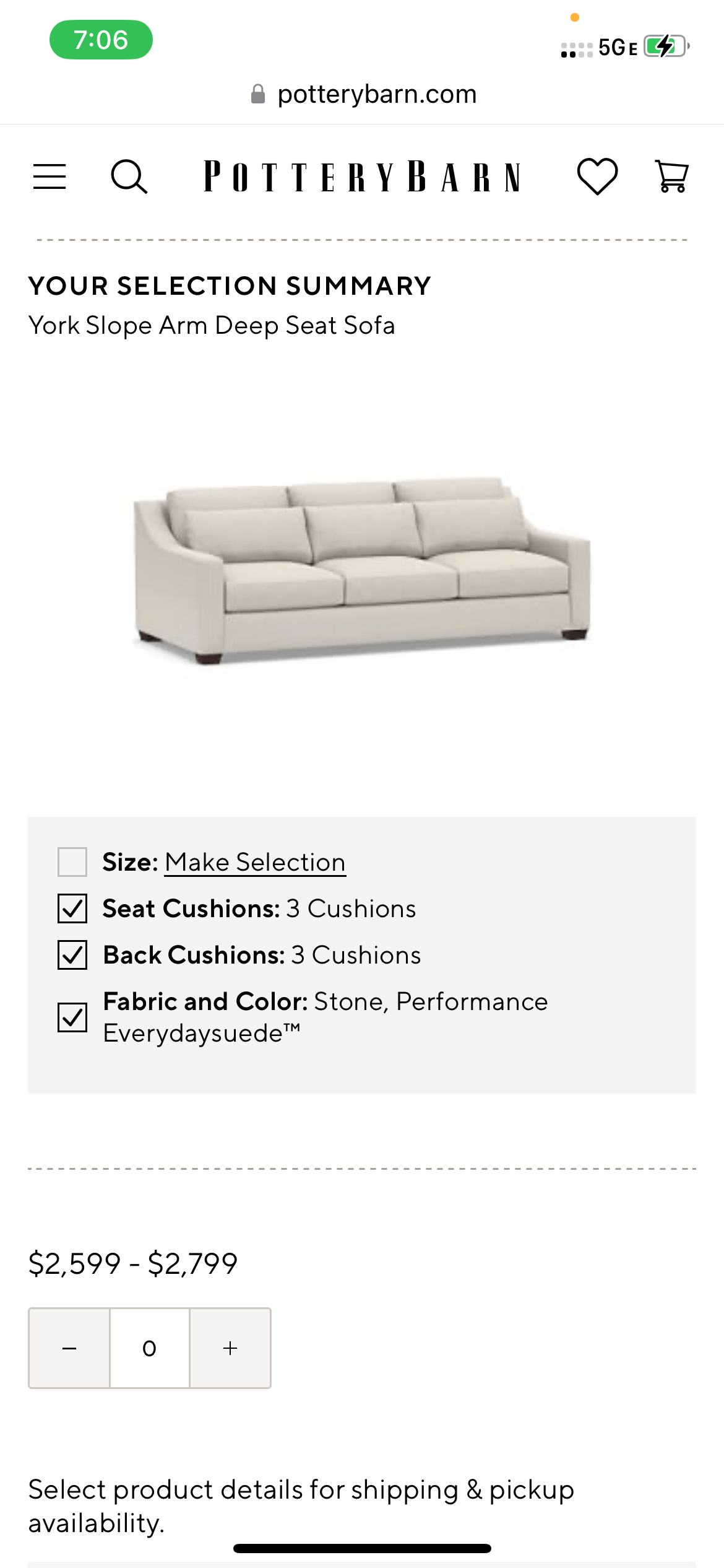 Pottery Barn York Slope Arm Grand Sofa - Pull Up A Couch