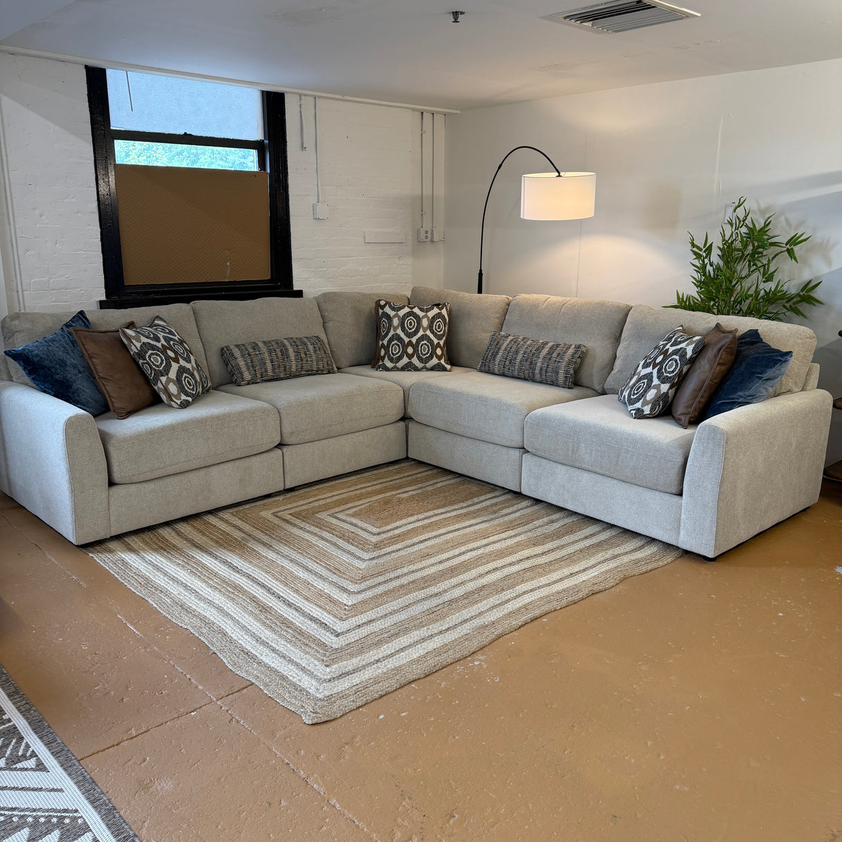 Behold Home Sequoia 5-piece corner sectional sofa with plush cushions and modern design, ideal for living room seating.