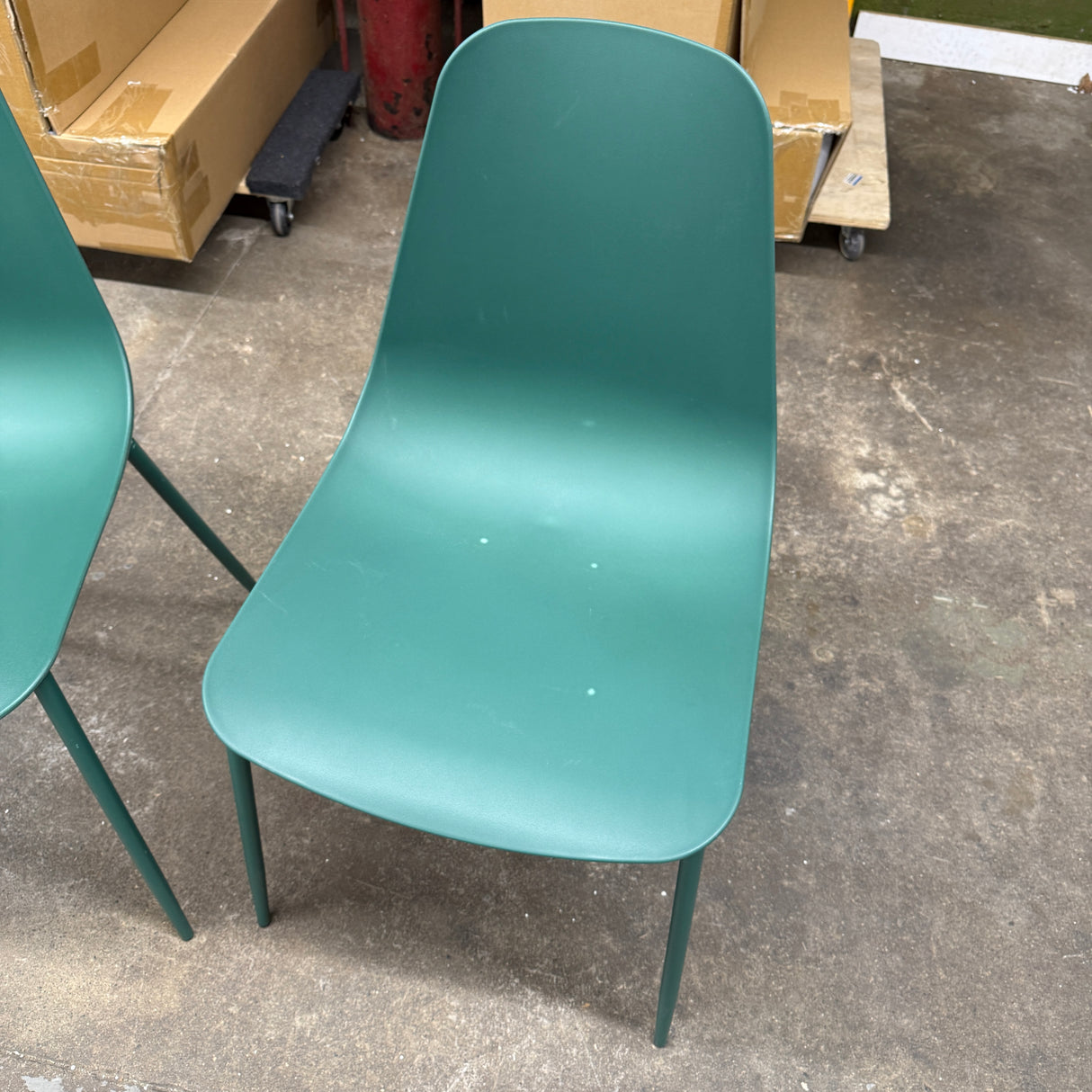 MCM-Style Dining Chair (Woodland Green)