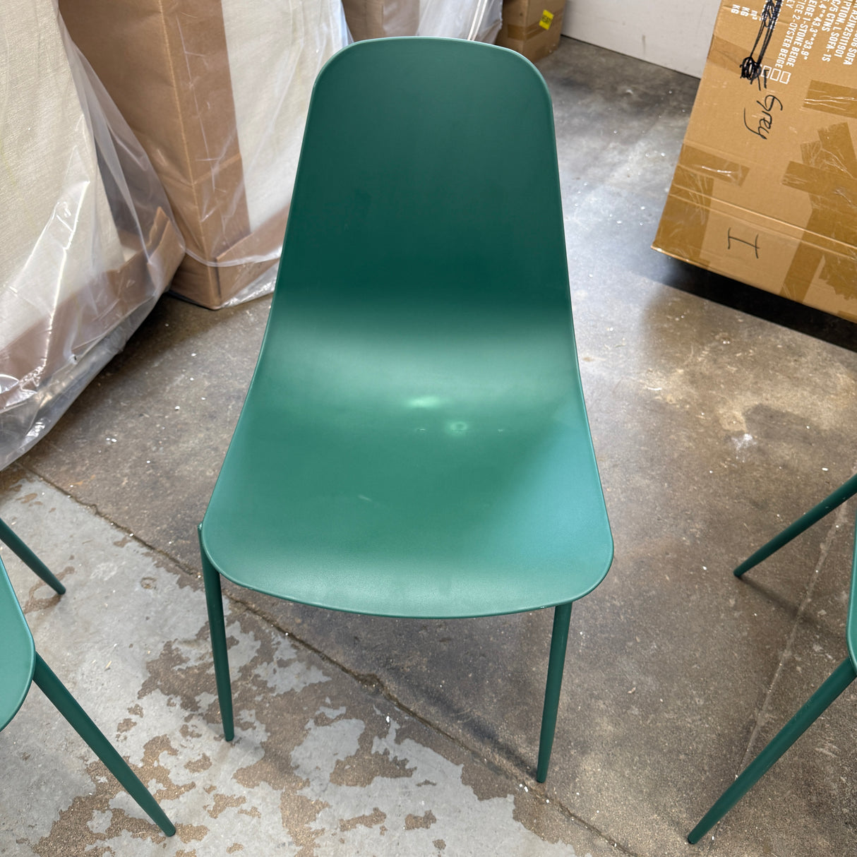 MCM-Style Dining Chair (Woodland Green)
