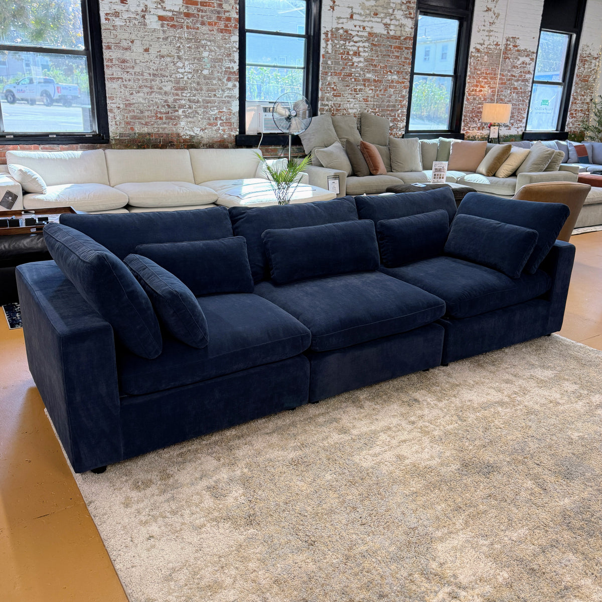 Pull Up A Couch Serenity Cloud sectional sofa, 3-piece set with plush cushions and modern design, ideal for living room comfort.