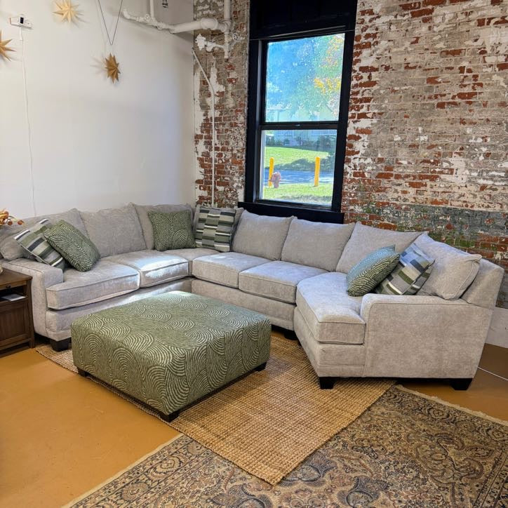 Belmont 4pc Corner Sectional w/ Cuddle Corner + Ottoman