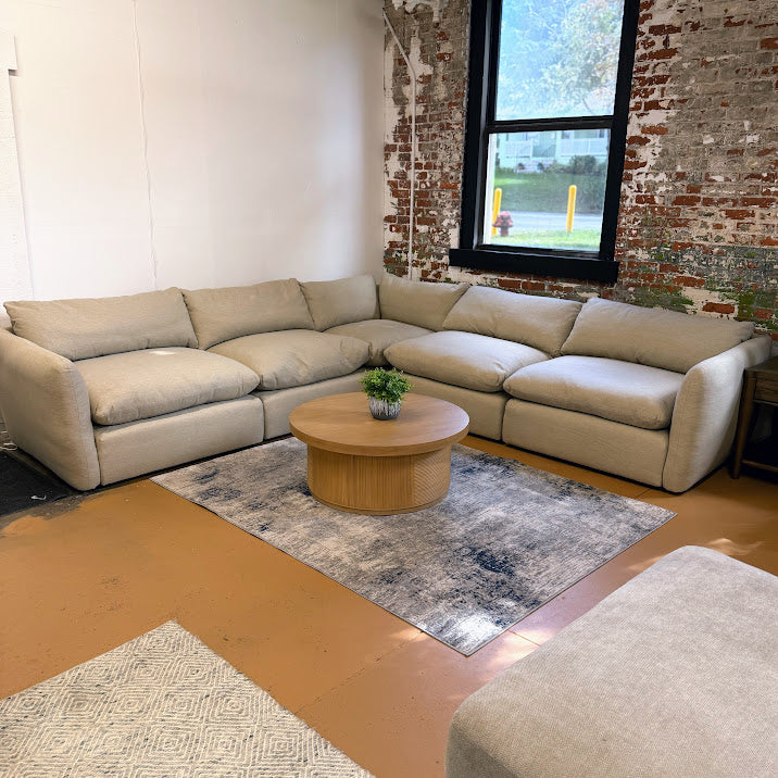 ARTICLE - Leigh 126" Modular Corner Sectional - Silver Taupe