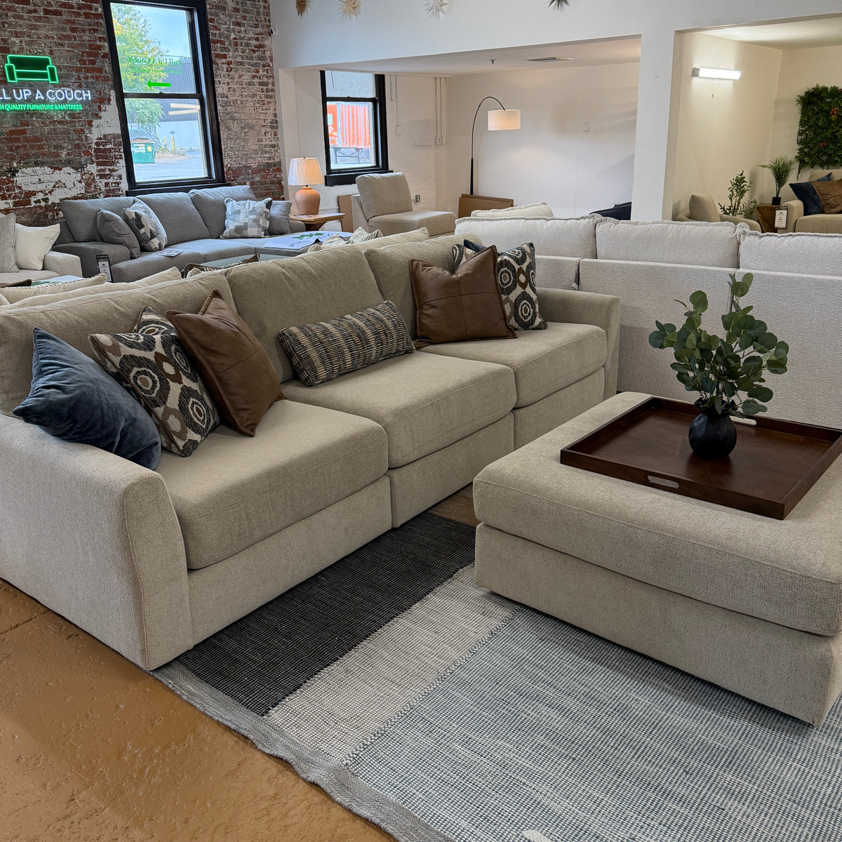 Behold Home Sequoia 3-piece sectional sofa with plush cushions and modern design, shown in a cozy living room setting.