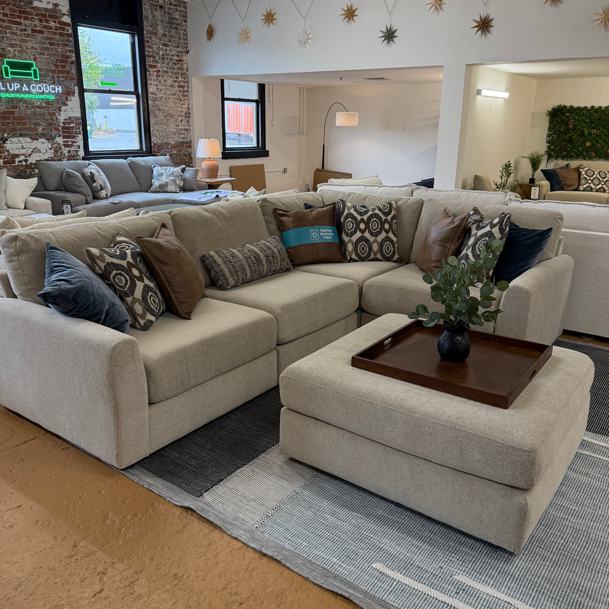 Behold Home Sequoia 4-piece corner sectional sofa with plush cushions and modern design, shown in a cozy living room setting.