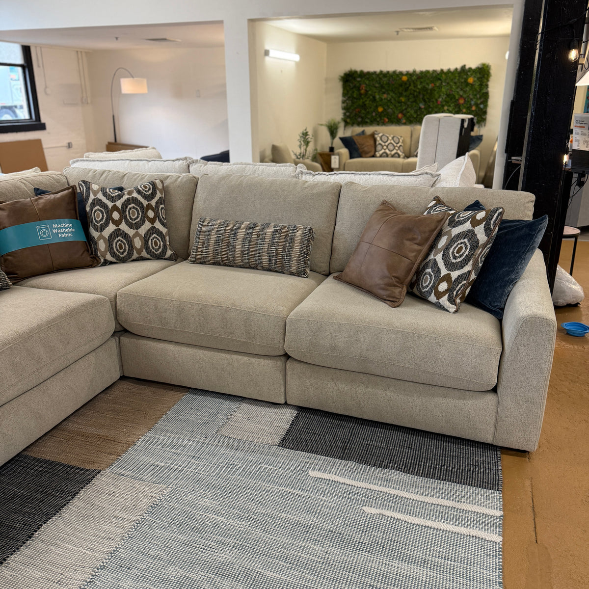 Behold Home Sequoia 5-piece corner sectional sofa with plush cushions and modern design, shown in a cozy living room setting.