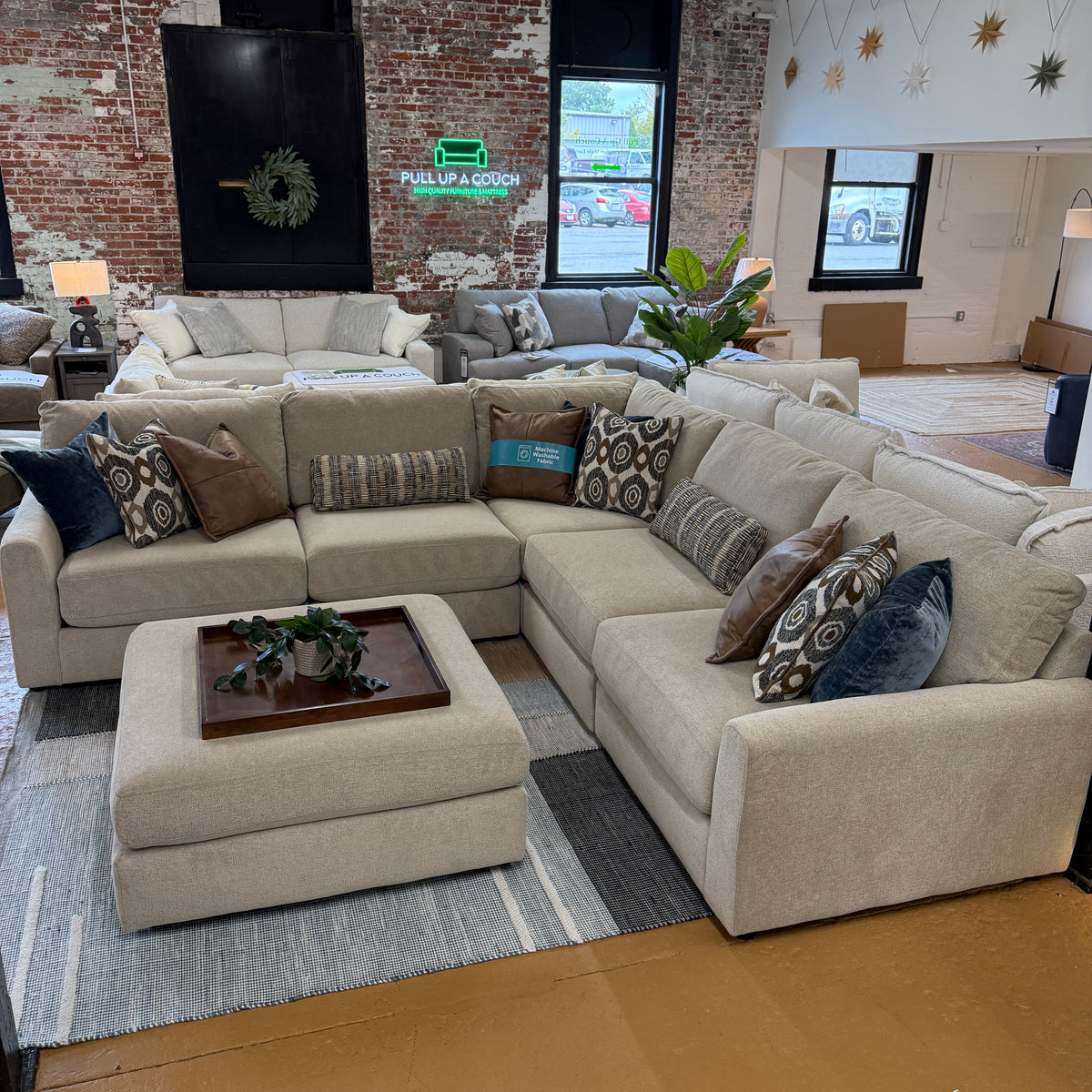 Behold Home Sequoia Corner Sectional 5-piece set with plush cushions and modern design, arranged in a cozy living room setting.