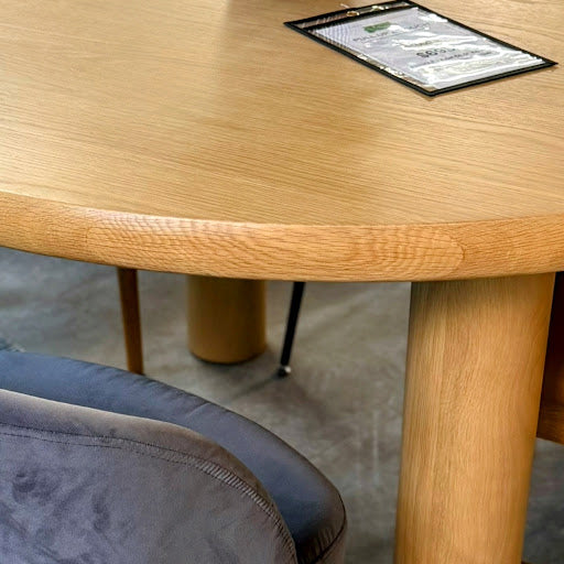 ARTICLE - Adel 55.5" Round Dining Table - White Oak