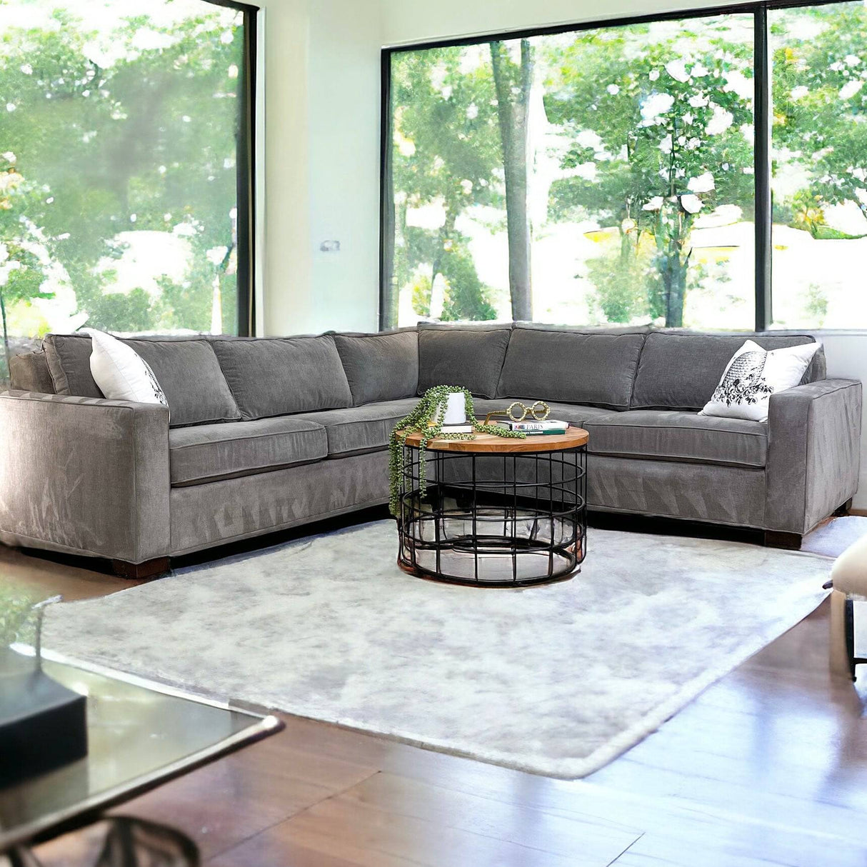 Mitchell Gold Bob Williams Carson Dark Gray 2 pc Sectional - Pull Up A Couch