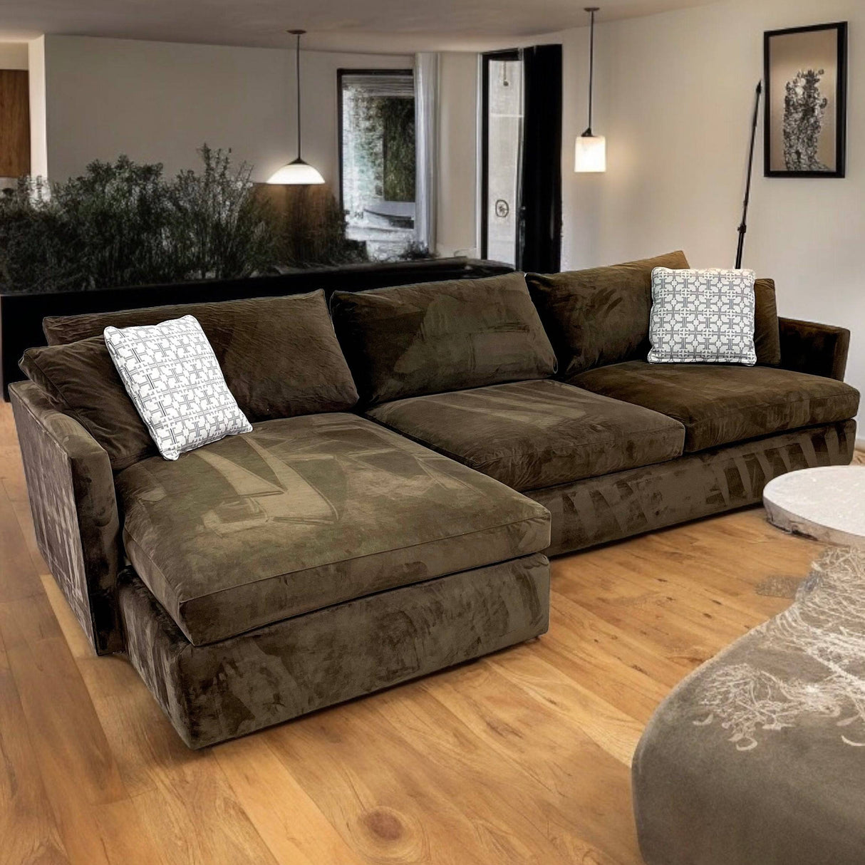 Crate & Barrel 2pc Deep Lounge Sectional - Pull Up A Couch