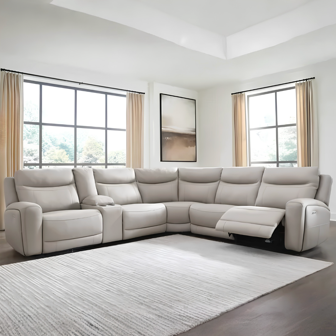 Salerno Power Reclining Sectional w/ Console (6pc)