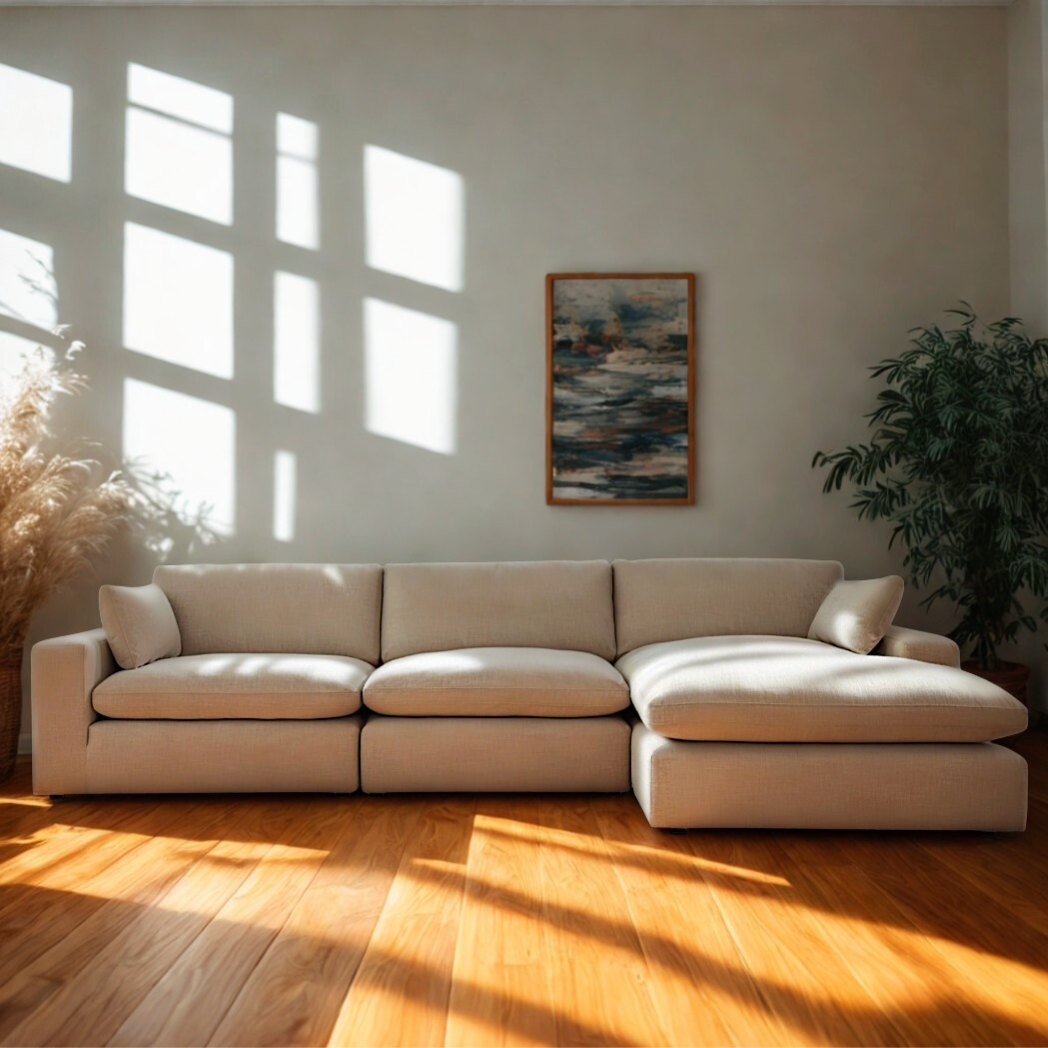 Atlas Cloud 3pc Sectional w/ Chaise - Pull Up A Couch