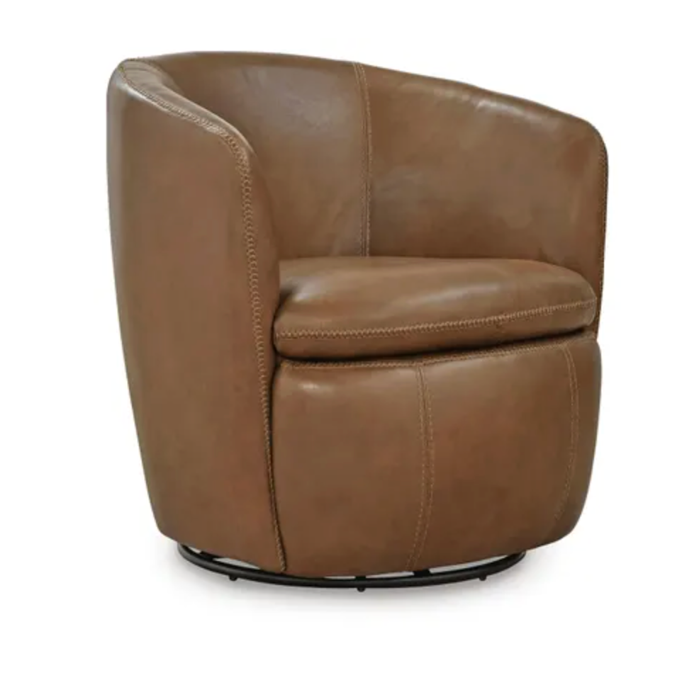 Preston Leather Swivel Chair - Pull Up A Couch