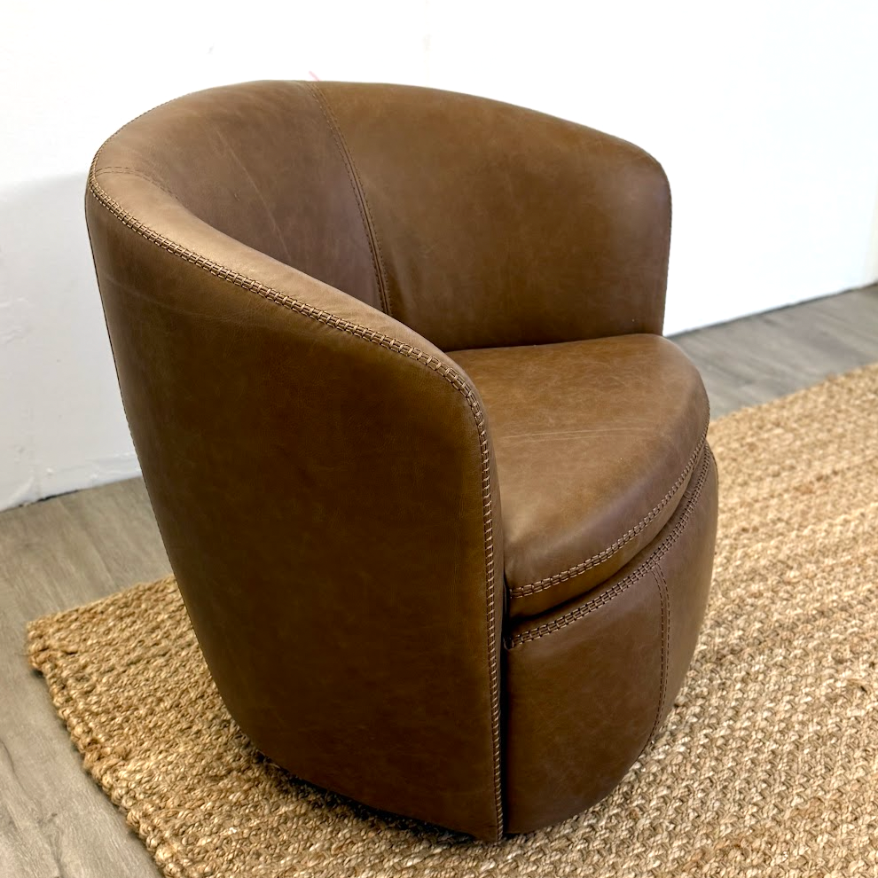 Preston Leather Swivel Chair