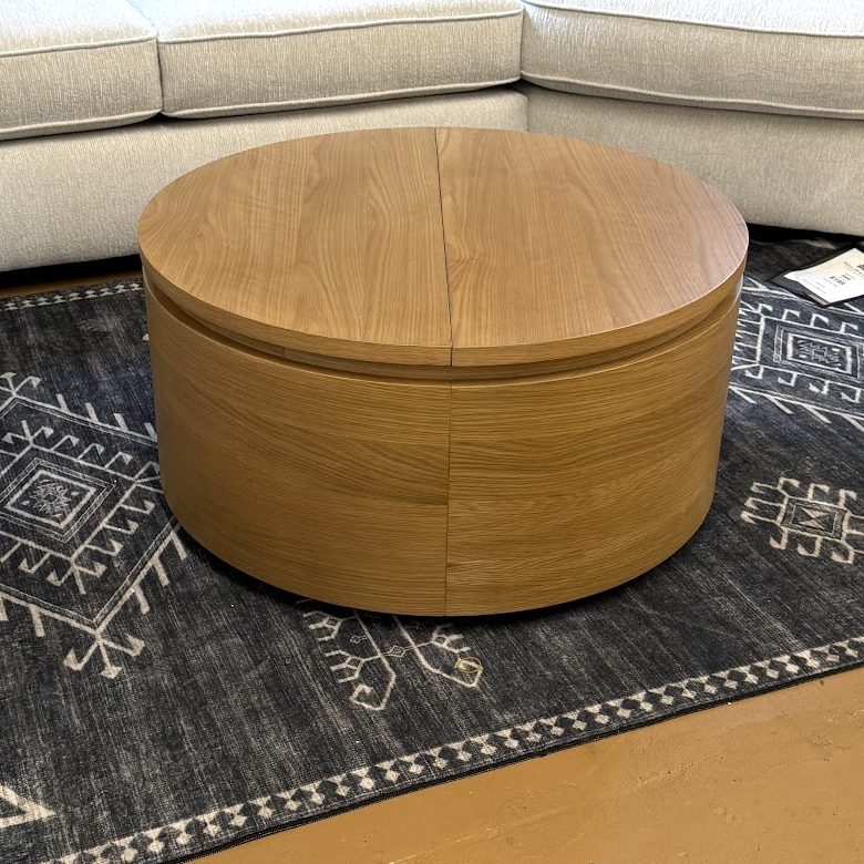 MCM-Style Storage Coffee Table (Natural Oak)