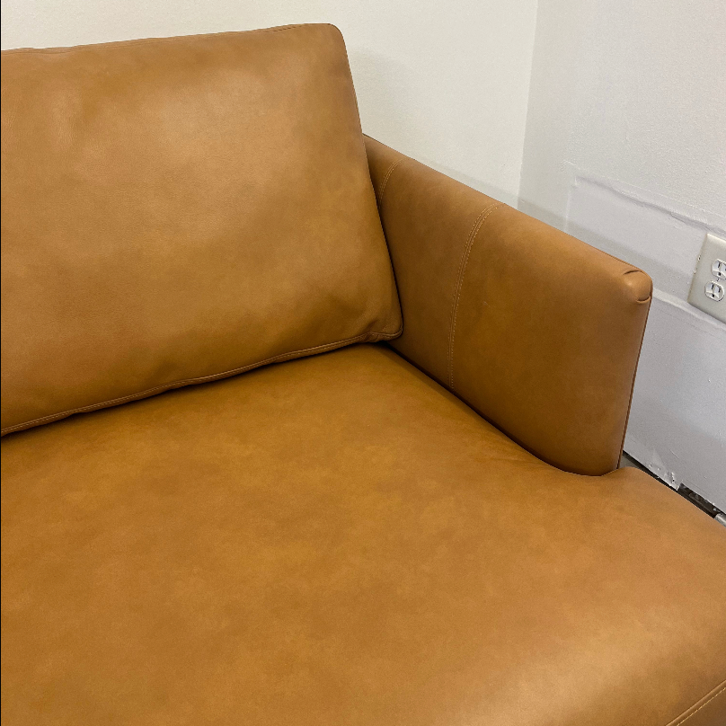 83.5" Genuine Leather Sofa (Bella Caramel)