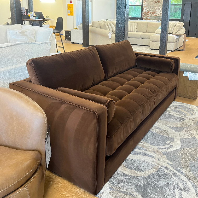 88" Velvet Sofa Bed (Plush Pacific Brown)
