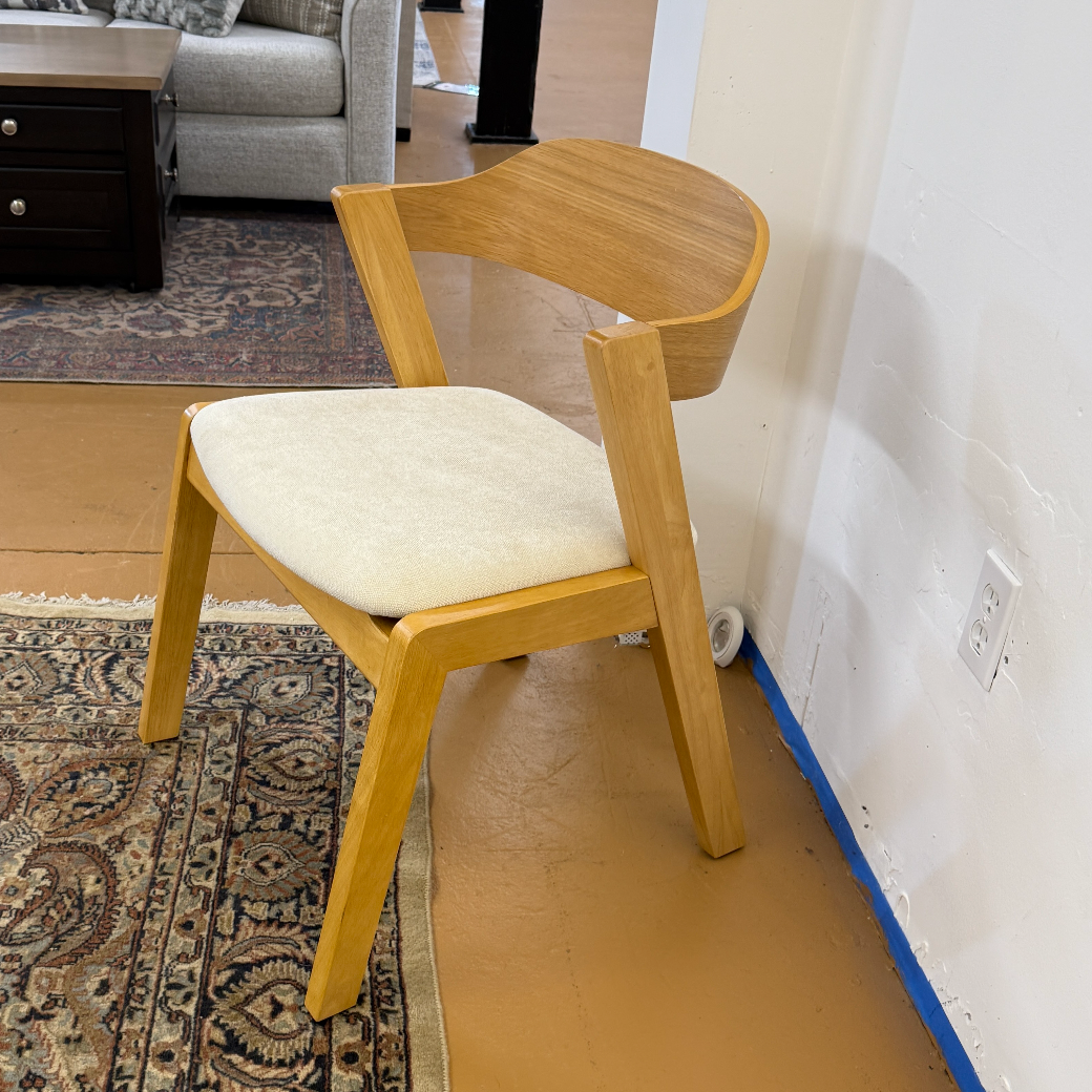MCM-Style Dining Chair (Oak/Bristol Ivory)