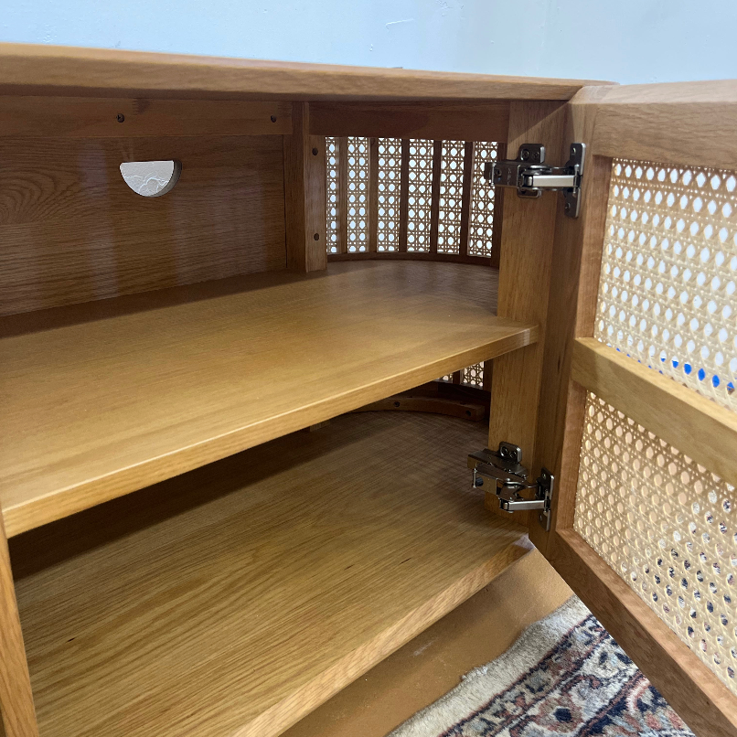 63" MCM-Style Media Unit (Oak)