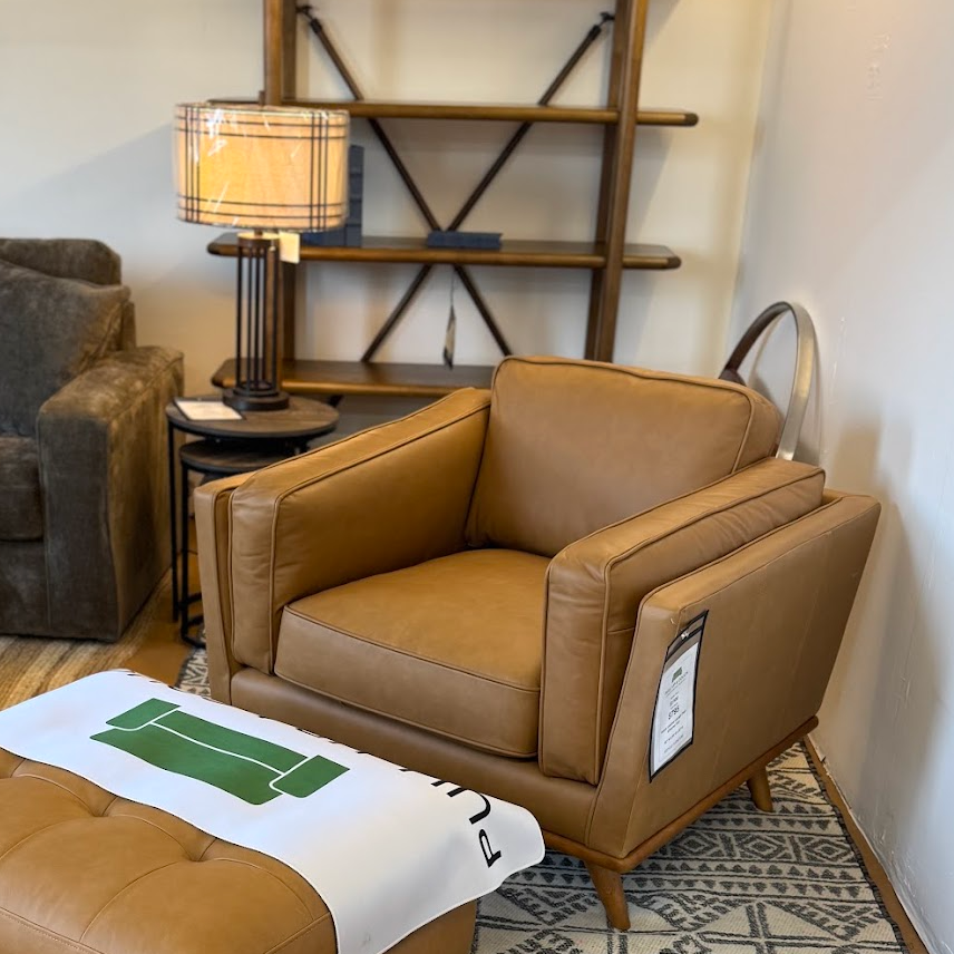 Leather MCM-Style Chair (Charme Tan) - Pull Up A Couch