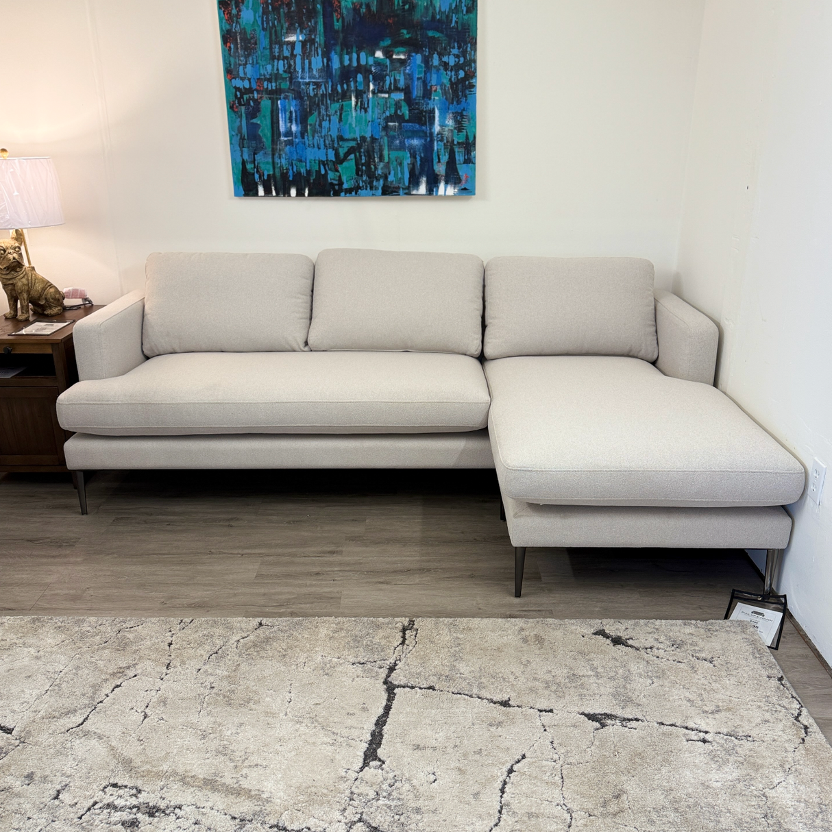 Article 93-inch sectional sofa with reversible chaise, featuring plush upholstery and modern design for versatile living room decor.