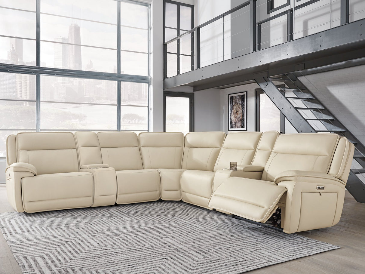 Double Deal Reclining Sectional with 2 Consoles - Pull Up A Couch