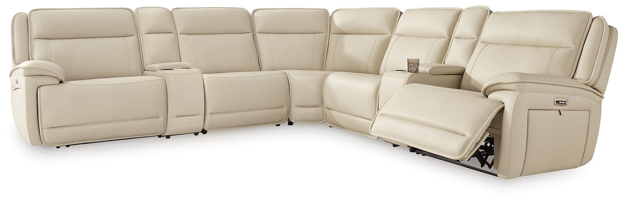 Double Deal Reclining Sectional with 2 Consoles - Pull Up A Couch