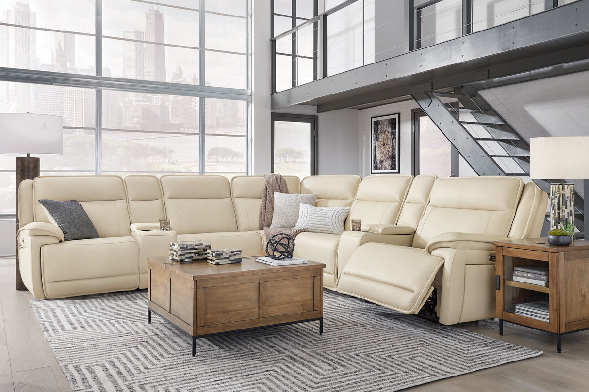 Double Deal Reclining Sectional with 2 Consoles - Pull Up A Couch