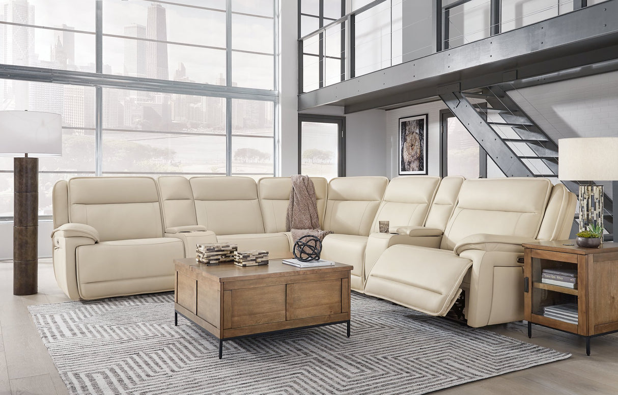 Double Deal Reclining Sectional with 2 Consoles - Pull Up A Couch