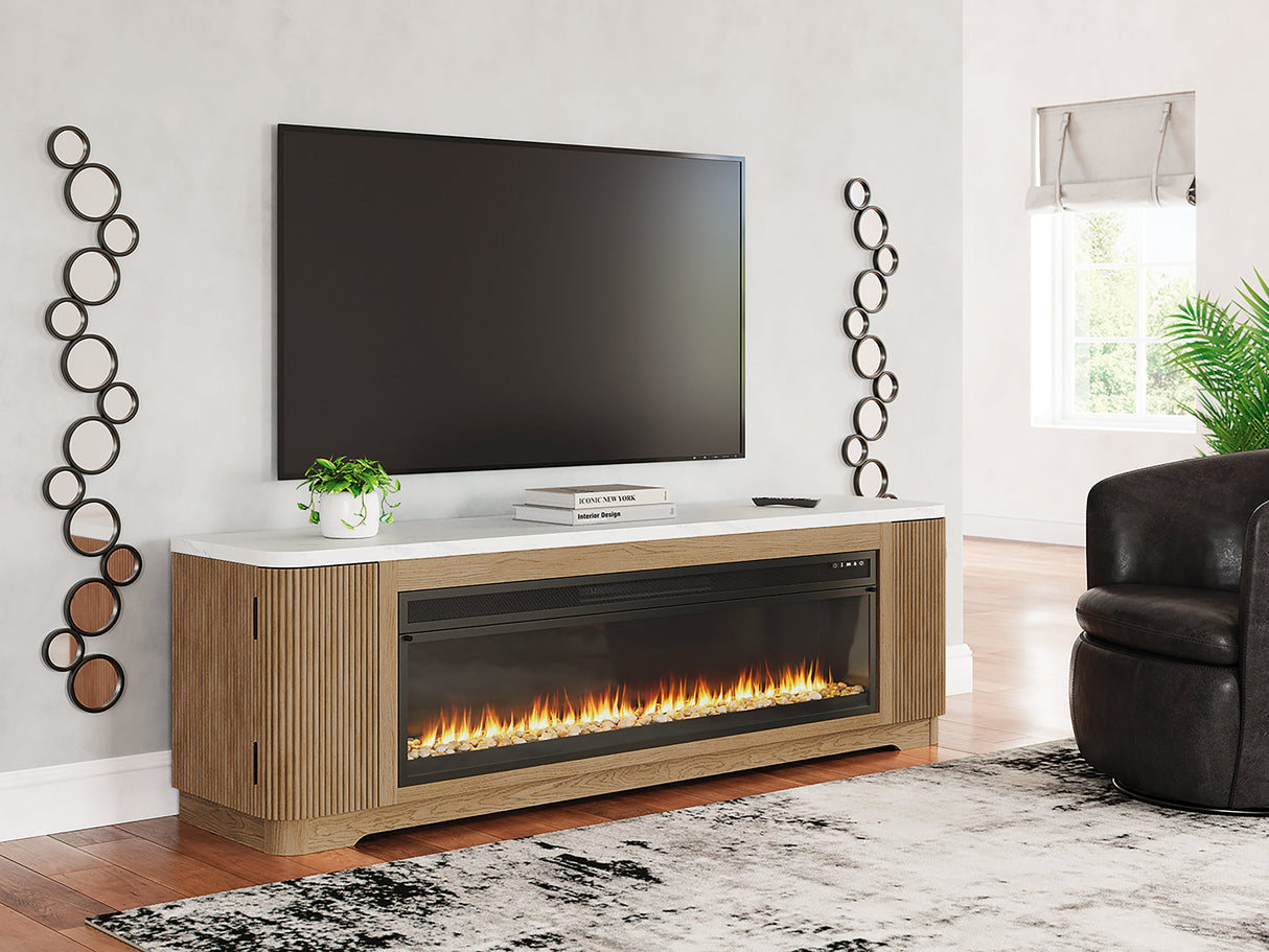 Camdill 80" TV Stand with Electric Fireplace - Pull Up A Couch