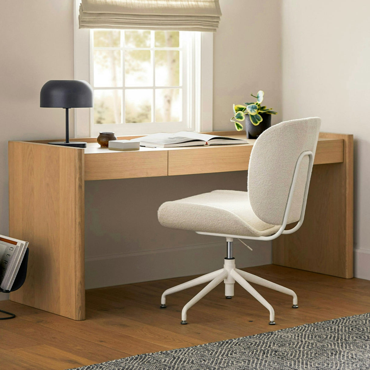 70" MCM-Style Desk (White Oak)