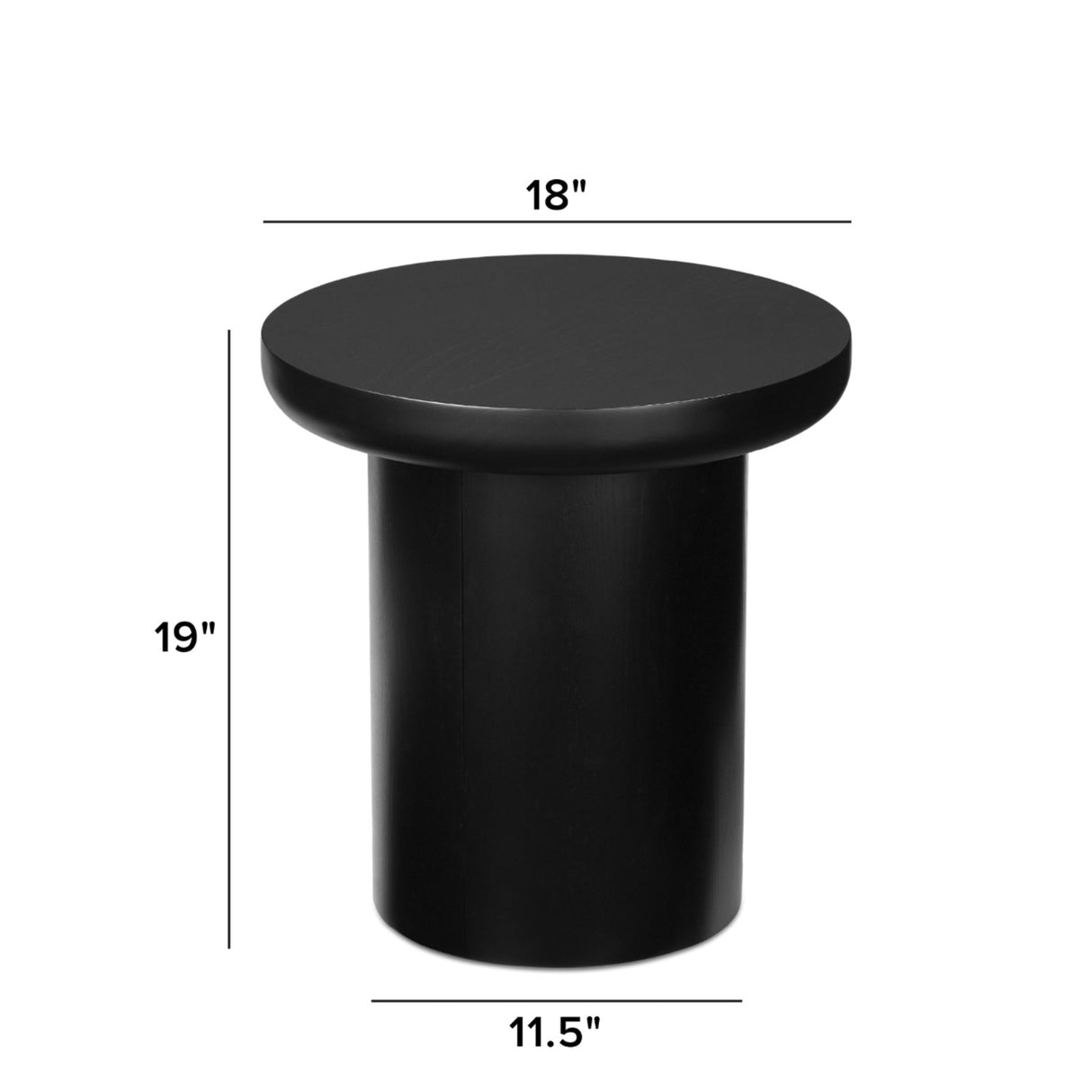 MCM-Style Side Table (Black)