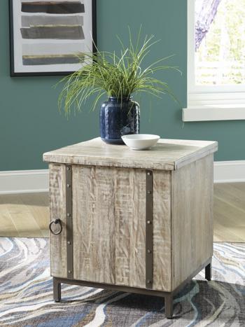 Ashley Furniture Laddford Accent Cabinet with wood finish and stylish design, perfect for living room or hallway storage.