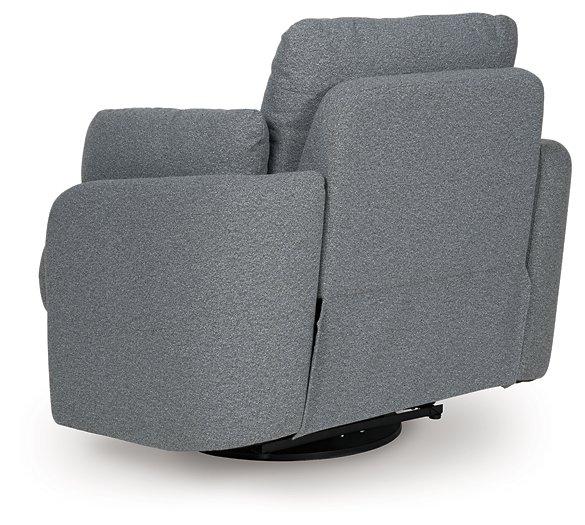 Alainmont Next-Gen Nuvella swivel power recliner accent chair by Ashley Furniture, featuring plush upholstery and modern design.