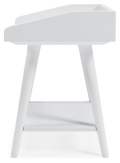 Ashley Furniture Blariden Accent Table with a sleek wooden surface and modern design, perfect for living room decor.