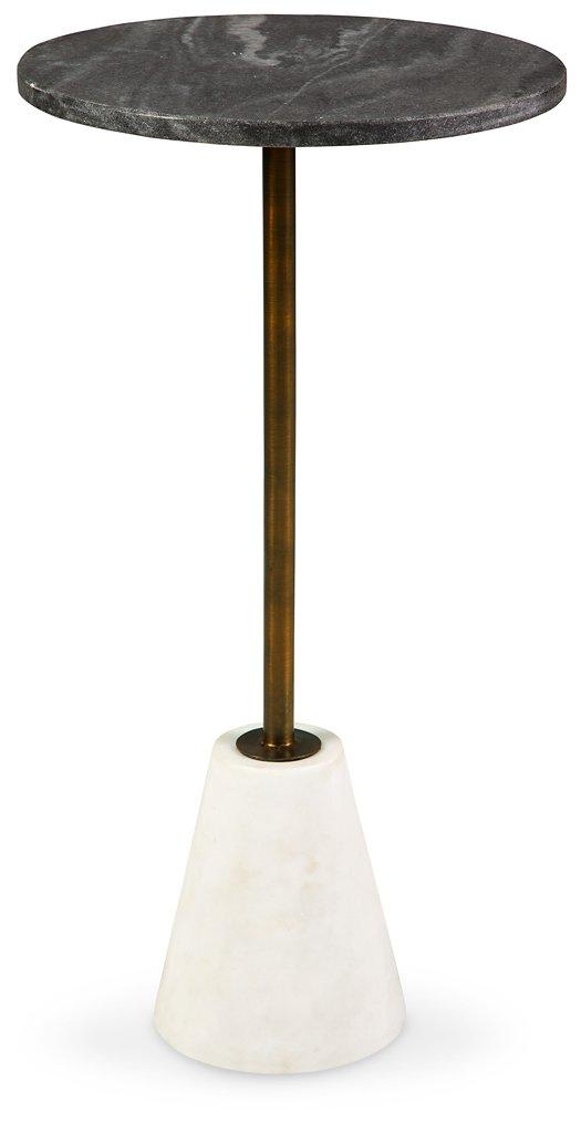 Caramont Accent Table by Ashley Furniture featuring a sleek wooden surface and modern design, perfect for living room decor.