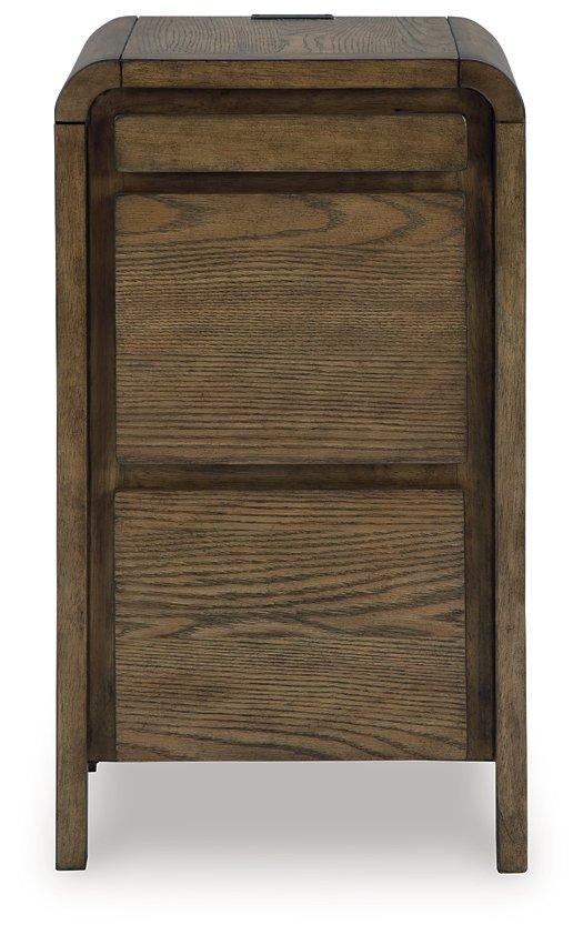 Ashley Furniture Jensworth Accent Table with a sleek design, featuring a wooden finish and modern style, perfect for living room decor.