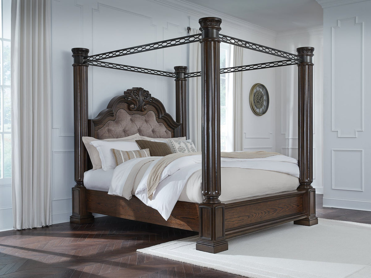Ashley Furniture Maylee Bed featuring a modern design with a sleek frame and stylish headboard in a cozy bedroom setting.