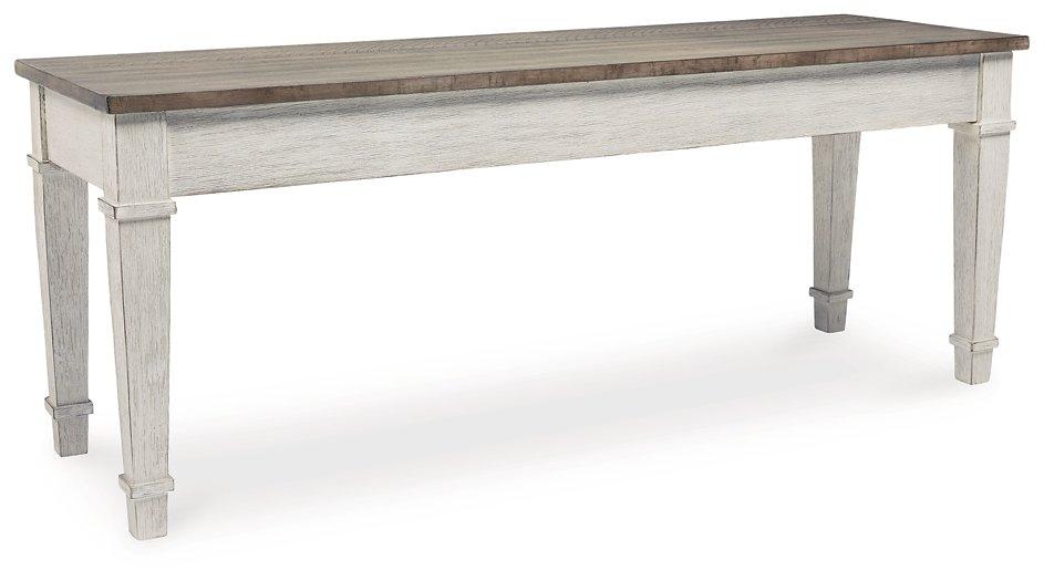 Ashley Furniture Skempton Storage Bench with cushioned top and wooden legs, ideal for entryway or living room storage and seating.