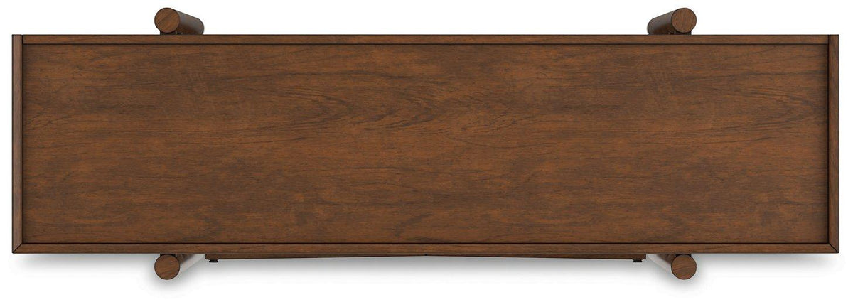 Ashley Furniture Lyncott 70-inch bookcase with multiple shelves and a wood finish for stylish home storage and organization.